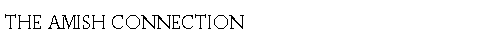 Text Box: The Amish Connection